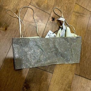 Zara Rhinestone Shimmery Crop Top